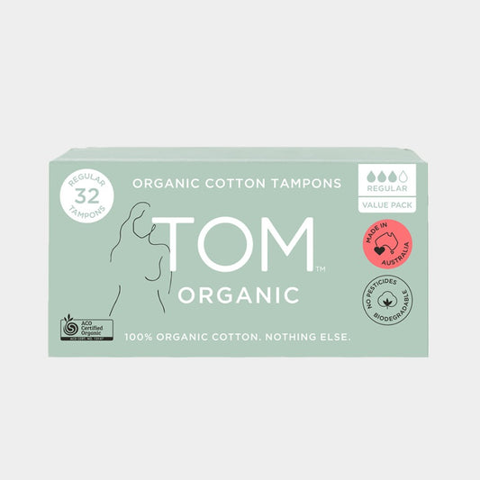 Tom Organic Tampons Regular 32 Pack