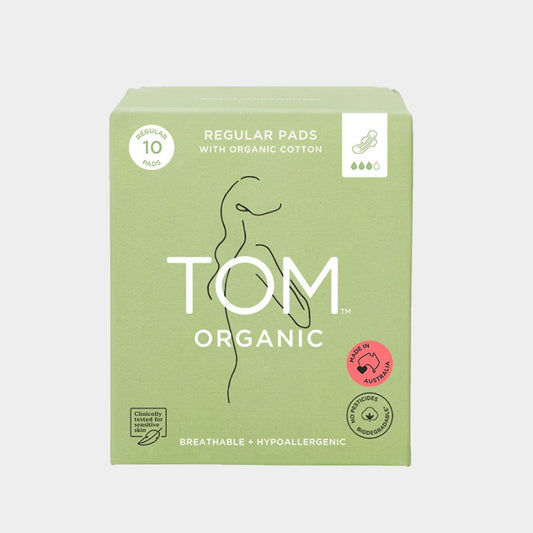 Tom Organic Regular Ultra Thin Pads 10 Pack