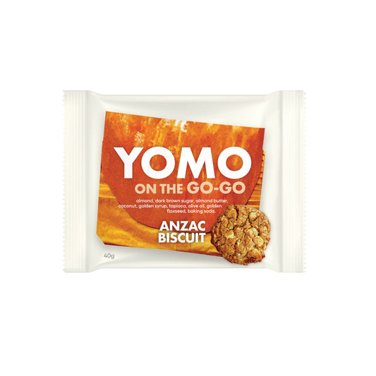 Yomo Anzac Biscuit Single Serve 40g pack front