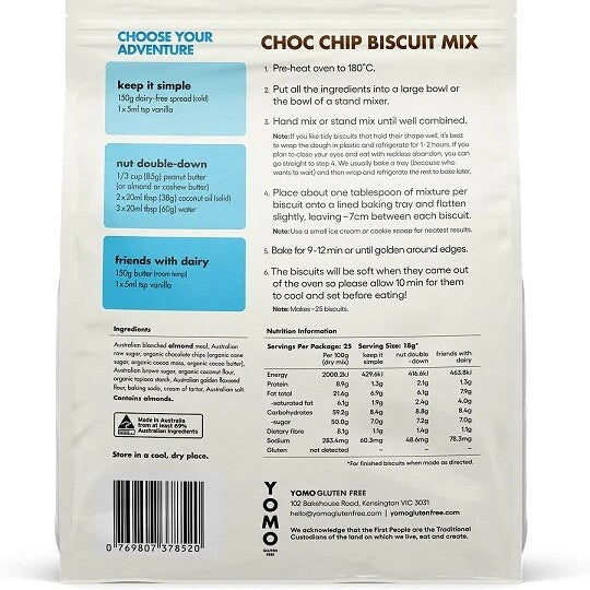 Yomo Chocolate Chip Biscuit Mix 350g